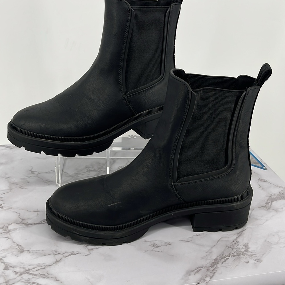 Rocket Dog Iggie Black Chelsea Boot Pull On Chunky Sole Size 8 Goth Punk Cushion - Picture 4 of 8